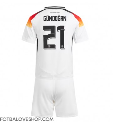 Německo Ilkay Gundogan #21 Dětské Domácí Dres ME 2024 Krátký Rukáv (+ trenýrky)